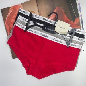 NWT Calvin Klein Women Ribbed Boyshorts 3 Pack